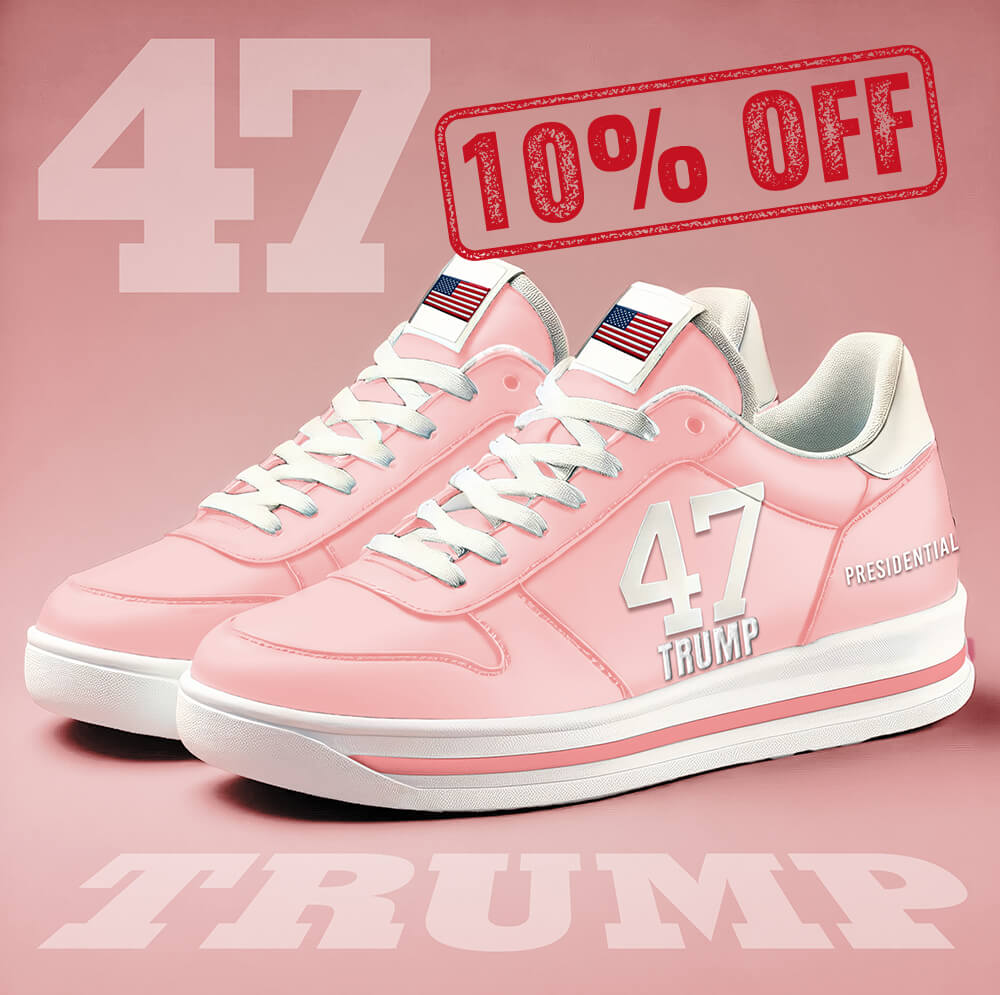 Trump 47 Presidential Pink Low Tops - NEW