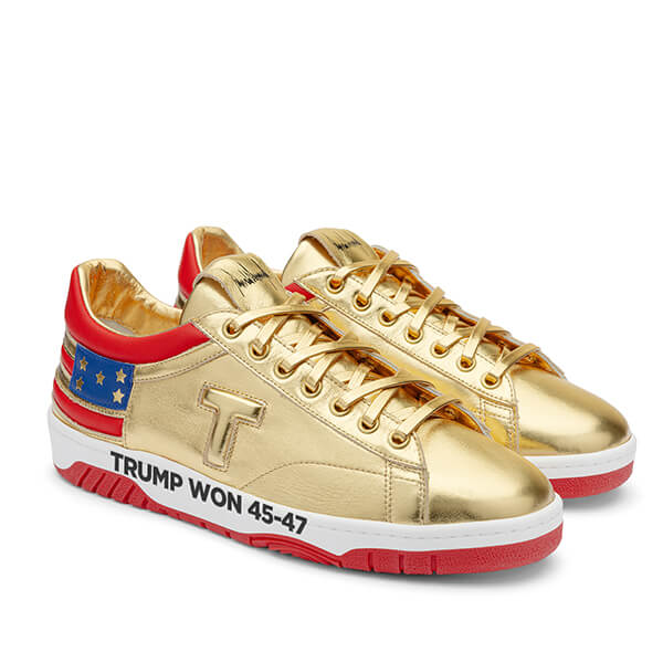 Trump Won Gold Low Top Sneakers